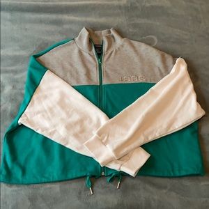 Cropped F21 Zip Up Sweater